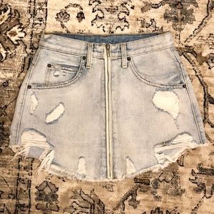 LF CARMAR Zuni Beatrice denim zip skirt